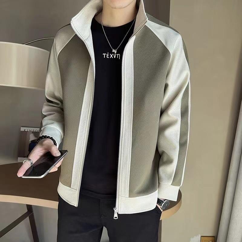 Spring New Three-bar Design Casual Jacket Men's Korean Style Trendy Handsome Student Jacket Men's Spring and Autumn