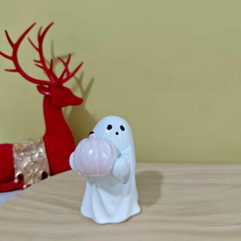 

Halloween Creative Ghost | With Bat, Pumpkin Elements | Home Decorations Garden Decorations