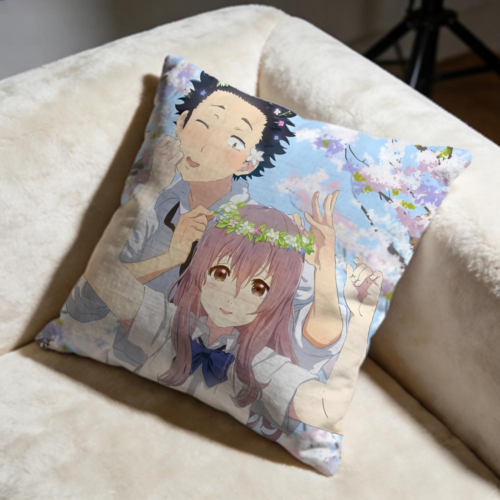 Popular AASilent Voiceew Cushion Cover Soft Decorative Pillow Case Suitable for Bedroom Sofa Car Travel Use