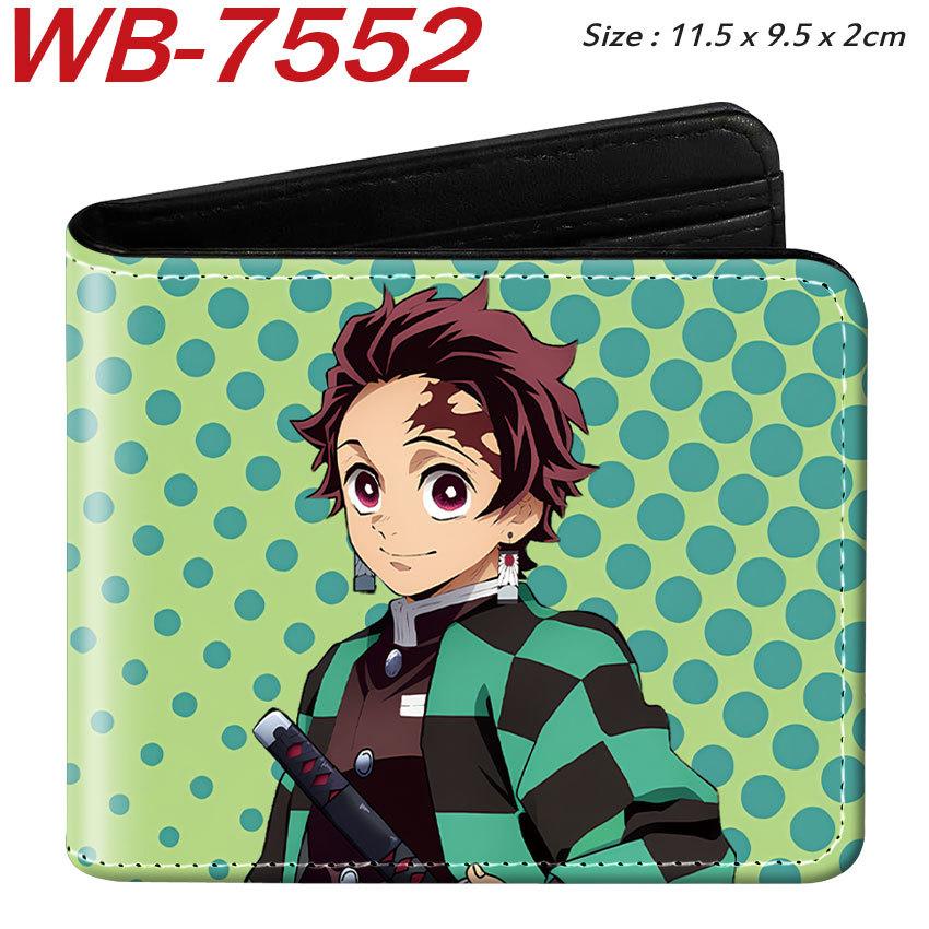 Demon Slayer Anime Gefaltete Leder Geldbörse Kurz Cartoon Kartenhalter für Männer Frauen 1 Stück