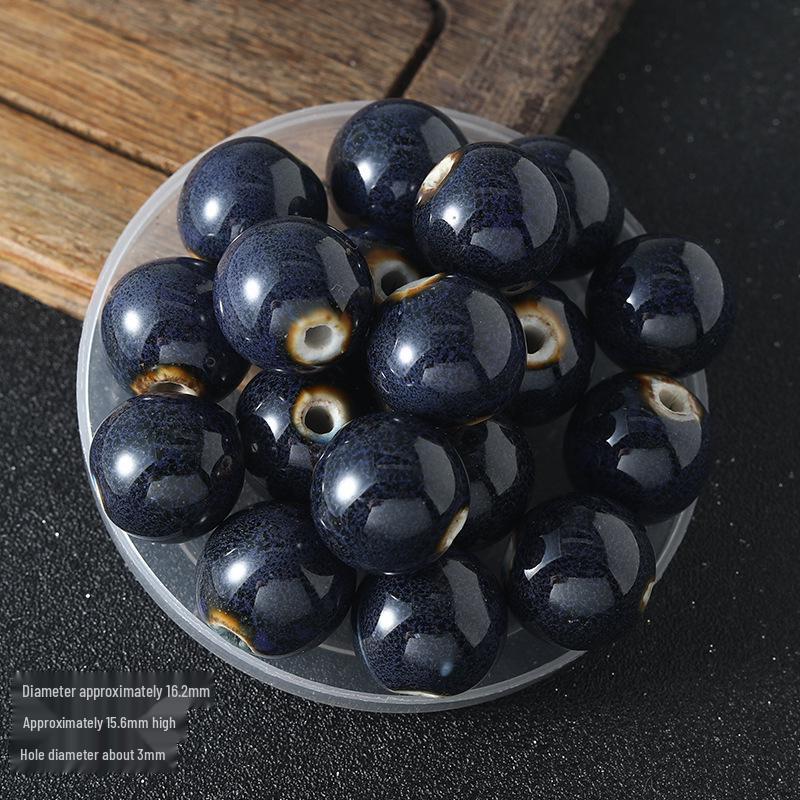 16mm Retro Ceramic Beads for DIY Bracelets & Necklaces