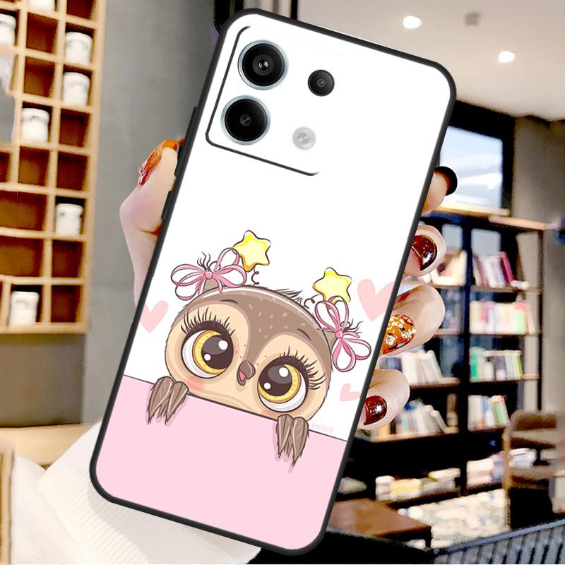 

Милый Мультяшный Филин Для Xiaomi Redmi Note 14 Pro 13 12 11 9 10 15 Pro Plus Чехол Для Redmi 15 15C 14C 10C 12C 13C Redmi 10