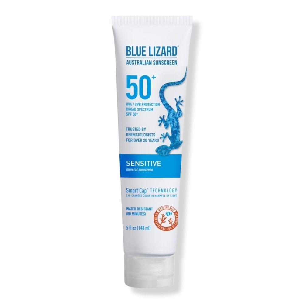 

Blue Lizard Australian Sunscreen Sensitive Mineral Sunscreen Lotion SPF 50+ 5,0 Oz