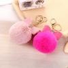 Cute Hairball Keychain PU Decoration Keyring Handbag Waist Pendant Key Chain Ornament Gifts Ring Decorative Accessory