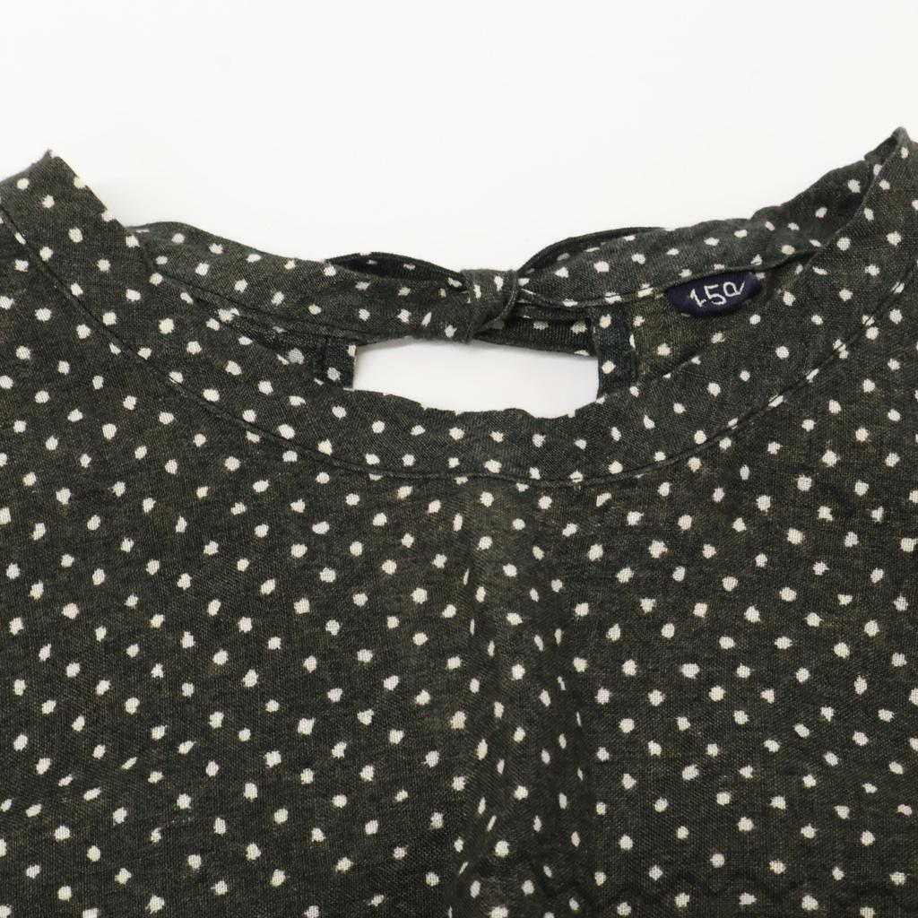 45R [/24Stainless Steel] 70650392 Linen Dot Print Dress/ Dress 00 khakiUsed