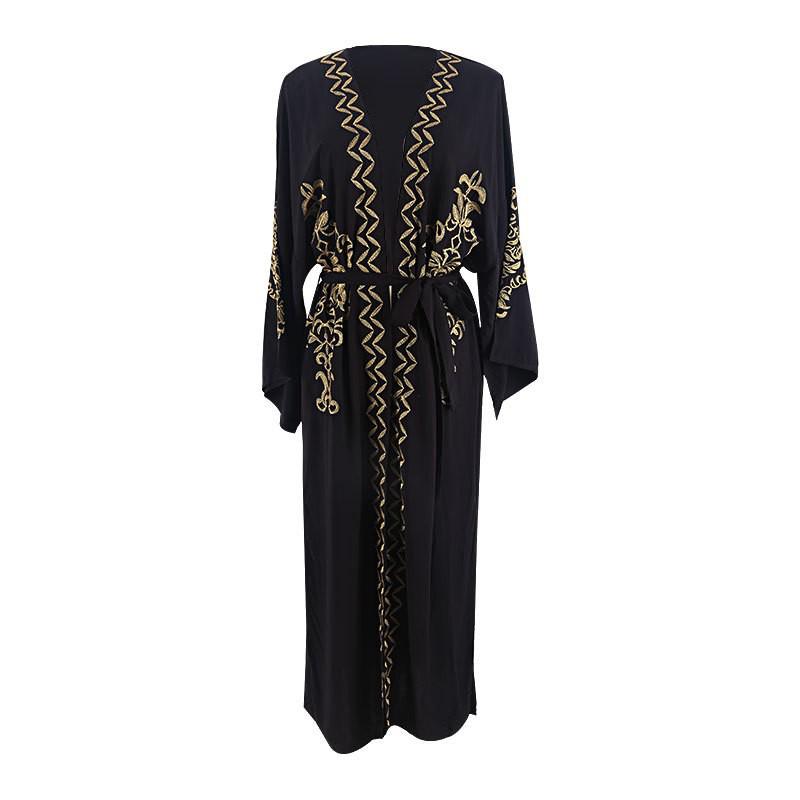 2022 Rayon Embroidered Beach Dress Cover-Up & Sun Protection Cardigan