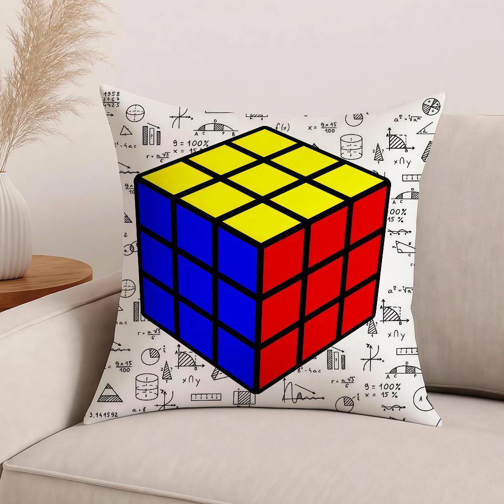 Fashion R-Rubik's C-Cube Pillow Case Office Cushions Suitable For Sofa Car Bedroom Decorative Cushion Cover