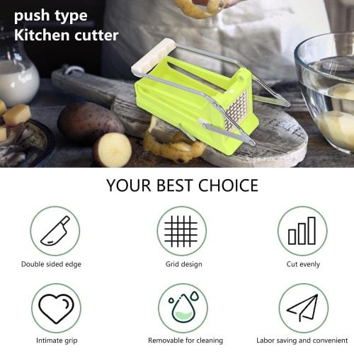 Entatial Potato Slicer, Long Handle Potato Chopper for Restaurants, Fruits, and Vegetables In the Kitchen