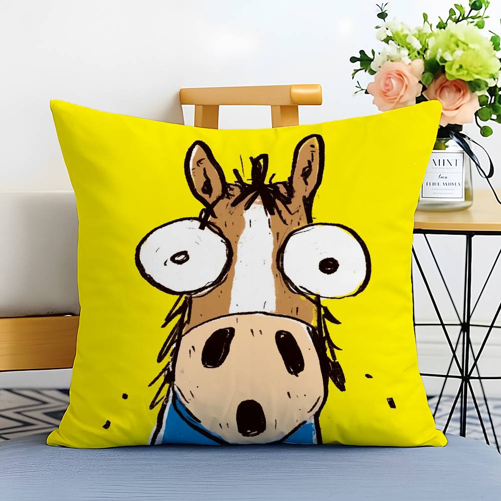 Funny Abstract Funny Animals Pillow Case Printed Brushed Fleece Pillow Baby Skin-Touch Eco-Friendly Dye-Sublimat