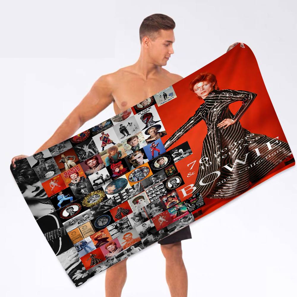 Hot Singer D-David B-Bowie Bath Towel Microfiber Soft Water Absorbing Breathable For Girl Kids Decorative Cartoon Beach Towel