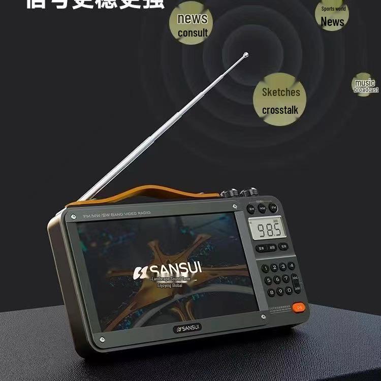 Sansui F51 2023 Radio: Senior-Friendly Portable Bluetooth Speaker with Video Playback & Card Slot