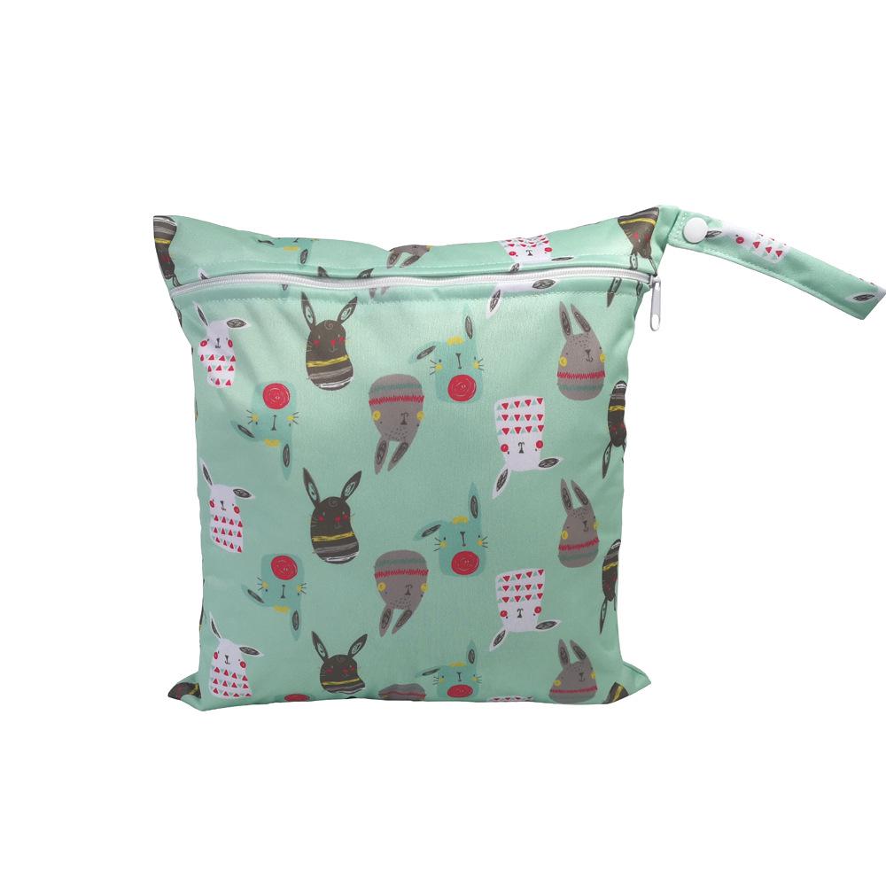 SGS Certified Baby Diaper Bag - Cartoon Pattern, Washable, Wet/Dry Storage