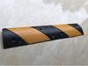 2cm High Mini Rubber Speed Bump and Bicycle Buffer with Yellow-Black Stripes for Parking Space Division