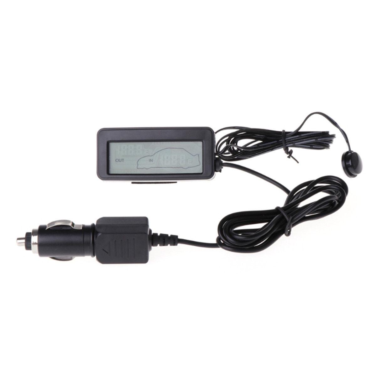 

Универсальные автомобильные аксессуары для использования в помещении и на открытом воздухе ЖК-цифровой термометр синий светодиод чёрный