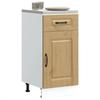 VidaXL Kitchen Cabinet Kalmar Artisan Oak Engineered Wood, Base Cabinet for Sink, Base Kitchen Cabinet with Drawer, 853476