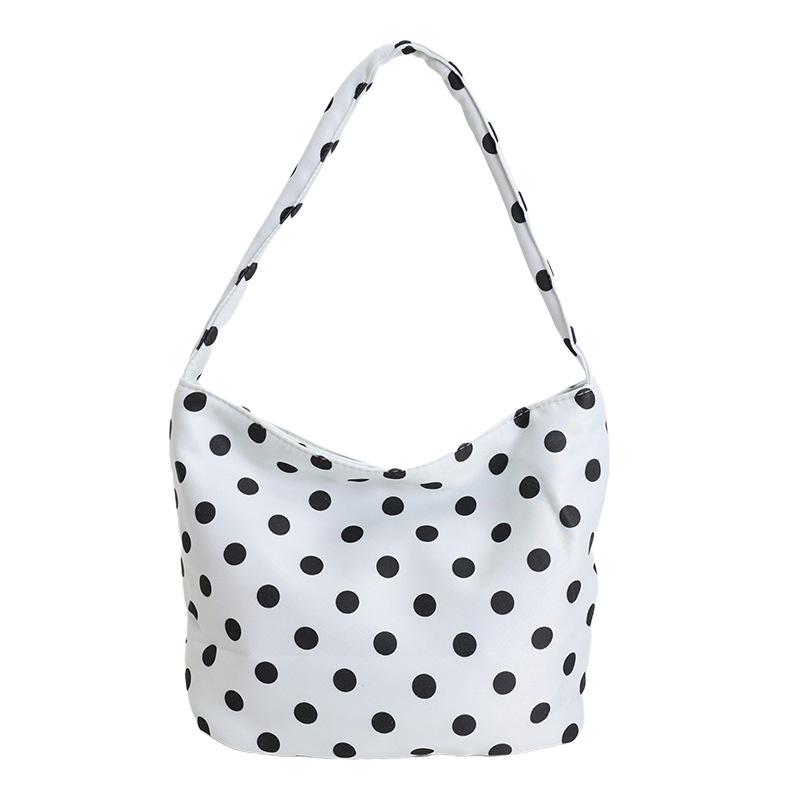 Spacious Polka Dot Tote Bag for Women Stylish Shoulder Handbag for Work School and Travel