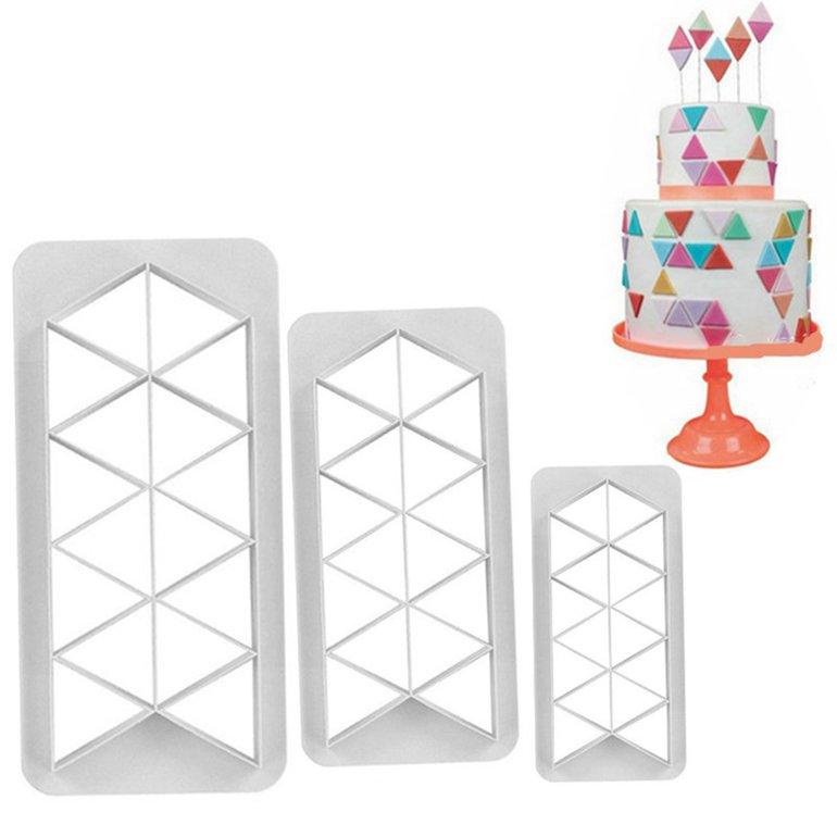 3 pcs//set Figure Geometric Plastic Hexagon Shape Cake Decoration Cutters Buscuit