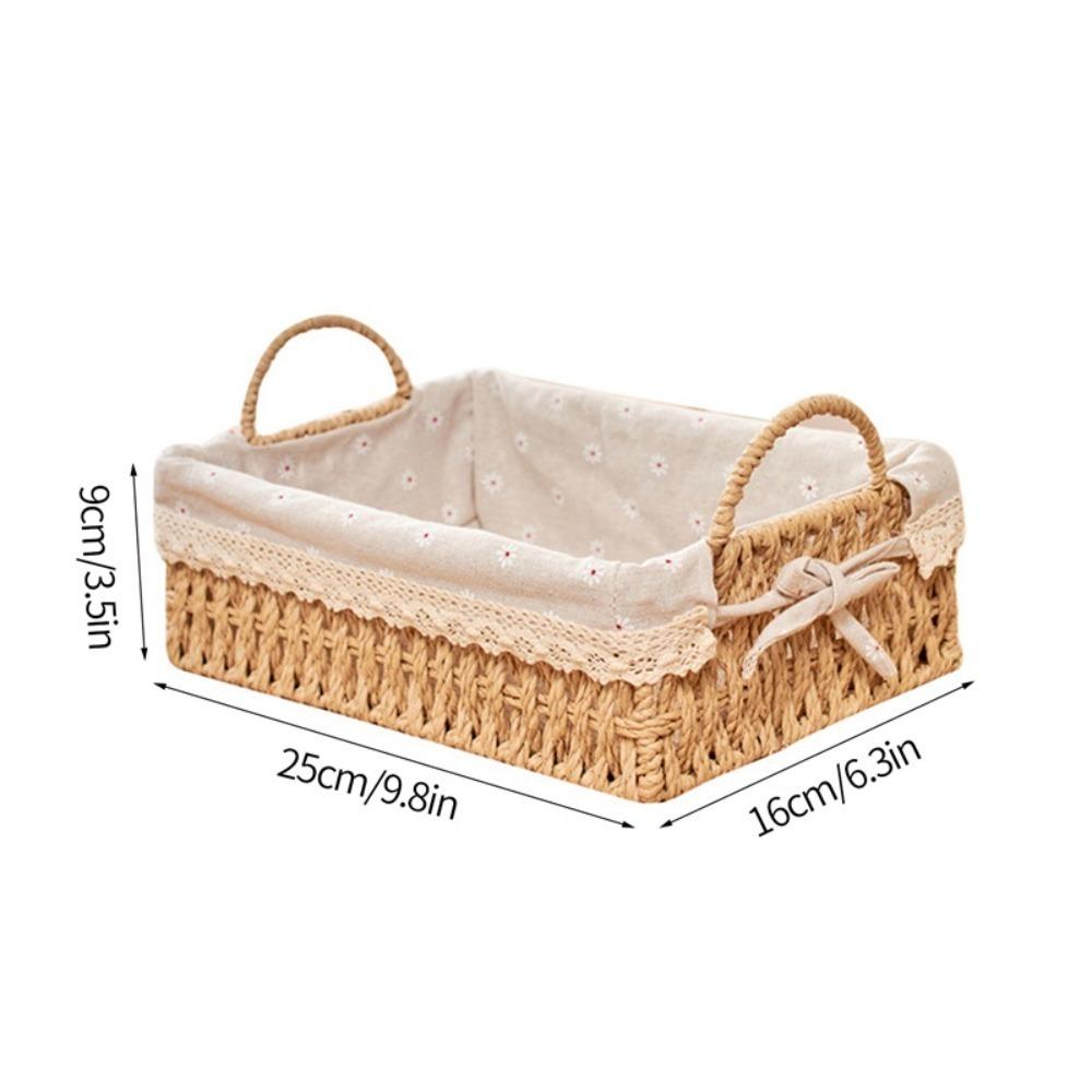 Imitation Rattan Rattan Storage Baskets Vegetable Fruit Multi-Purpose Hand-woven Baskets Storage Home Decoration