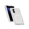 New Samsung Galaxy Z Fold1 Folding Magnetic Phone Case for Terminator Transparent Glitter Hard Case