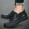 Handmade Split Leather Boots Men Shoes Comfortable Ankle Boots For Men Casual Shoes Large Size Tooling Shoes