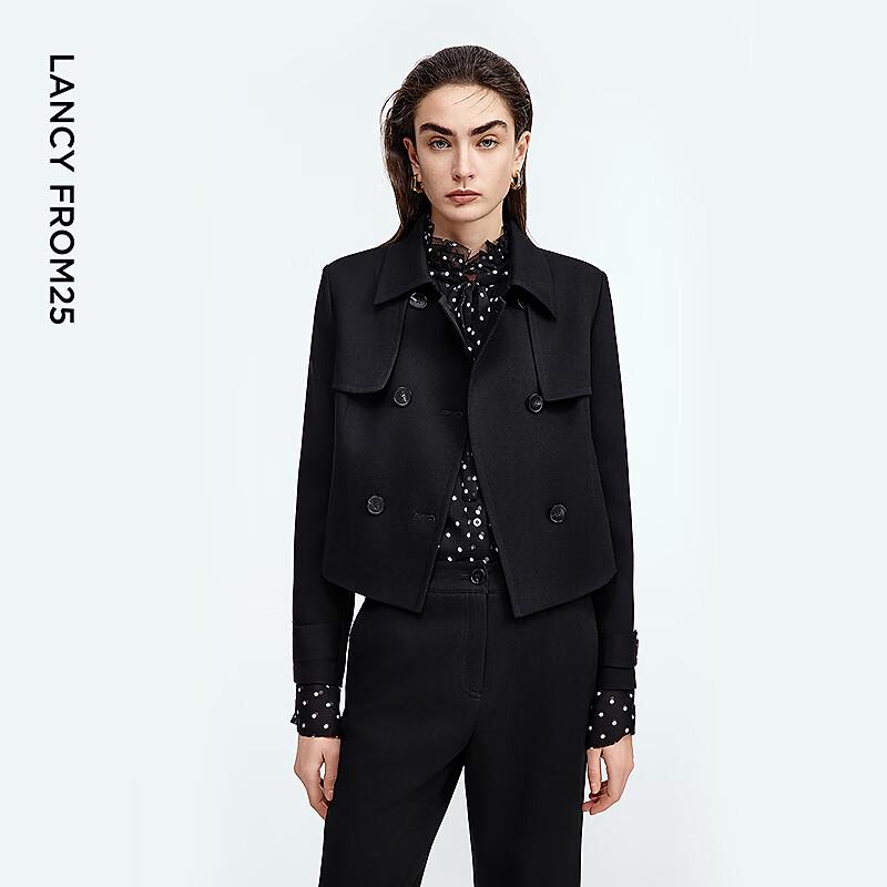 

Langzi Women s Retro British Double-Breasted Short Jacket 2XL
