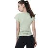 Zipper Drawstring Yoga Short-sleeved Sports T-shirt, Women's Fitness Top, Breathable Running Tight Yoga Suit