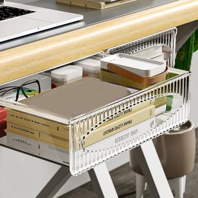 Tiroir Suspendu Sous Table Coulissant Boîte de Rangement Tiroir Sous Bureau Haute Qualité Tiroir Caché