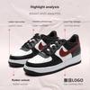 New Nike Air Force 1 GS Black Dark Team Red FZ4351-001