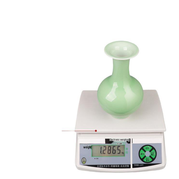 Celadon Antique Ceramics Vase: Elegant Chinese Ornament for Floral Arrangement and Home Decor