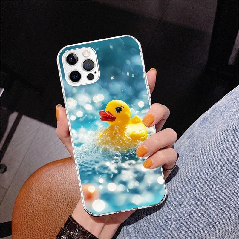Rubber Ducks Swimming Pool Phone Case For iPhone 13 12 Mini 11 Pro Max XS XR X SE 7 8 Plus 5S 5 6S 6 Gift Print Cover Fundas