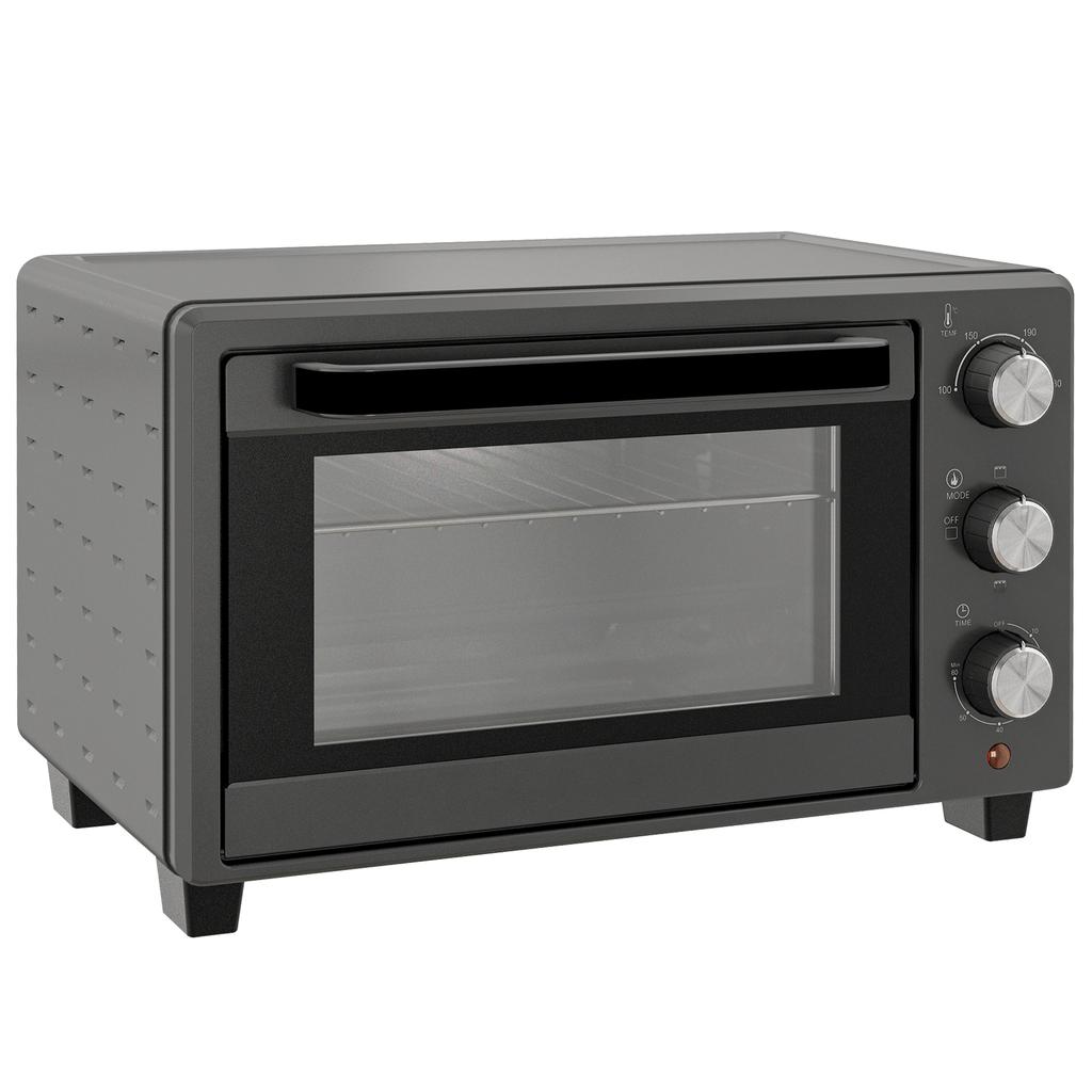21L Mini Countertop Oven, 100 degrees C-230 degrees C Adjustable Temp - Grey