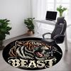 1pc Tiger Beast Office Round Area Rug, Indoor Mat Suitable For Office, Under Office Chairs Bedroom Living Room Home Decor, Room Deco