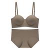 Thin breathable underwear women's small breasts gather and show large adjustment type flat chest special non-slip strapless half cup bra cover