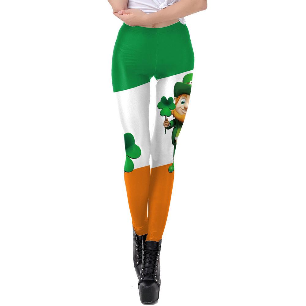 

Ireland Green Hat Festival St. Patrick s Day Yoga Leggings - Digital Print Sportswear Small