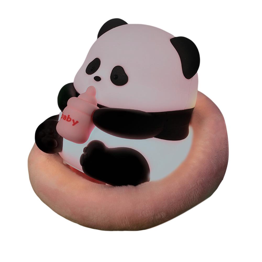 Panda LED Night Light 3 Level Dimmable Touch Bedroom  Decoration Bedside Table Cute Silicone Lamps Room Decor Lighting Lamps