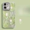 Tulips Suitable for Apple 16pro Feather Yarn Mobile Phone Case 15 Full-cover Lens Film 14 Spring and Summer 13 Anti-fall 12 Niche 8