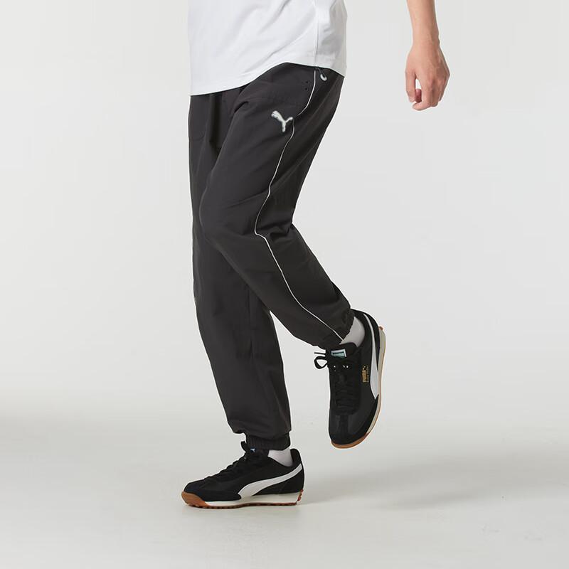 Puma Retro Sports Fitness Training Comfortable Breathable Casual Pants Unisex pants Black 628486-69