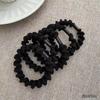 Elastico per Capelli a Scrunchie in Lussuosa Pelle Nera - Elastico Durevole per Capelli da Donna