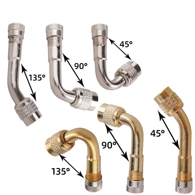 3Pc 45/90/135 Degree Air Tyre Valves for Truck Motorcycle Cycling Accessories Adapter Car Valve Extension Stem Brass