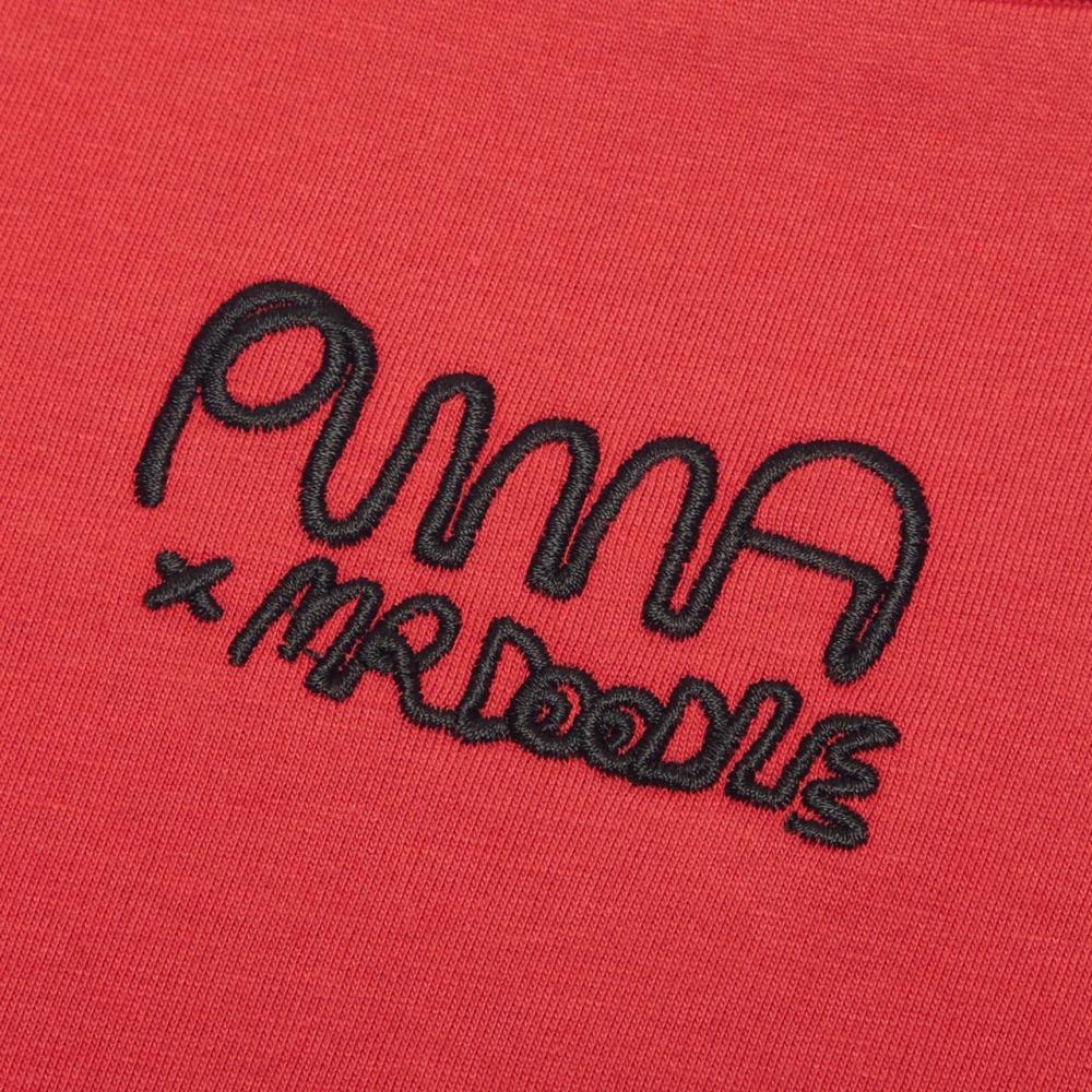 Puma X Mr Doodle Rochie cu mânecă scurtă, ocazională, cu mânecă scurtă, respirabilă, rochie roșie 530656-22