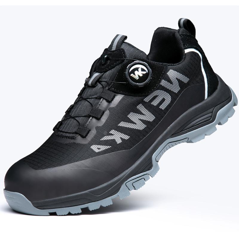 

Rotating button Safety Shoes Men Boots High quality Work Boot Steel toe shoes Puncture-Proof Indestructible shoes wear-resistant 36