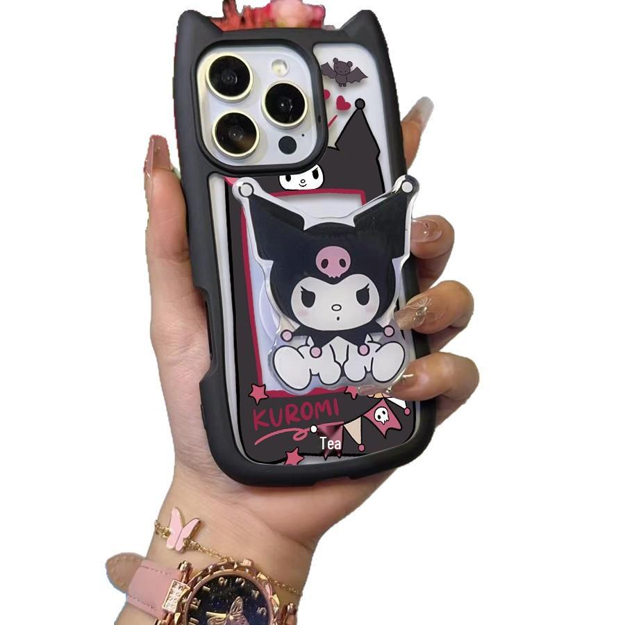 Kuromi Stand Phone Case for Apple 11 - Black