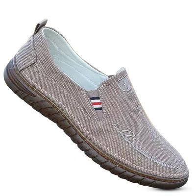 Vieilles chaussures en tissu de Pékin chaussures en toile respirantes chaussures décontractées pour hommes semelle tendon de bœuf une pédale tige basse confortables à semelle souple chaussures de travail pour hommes