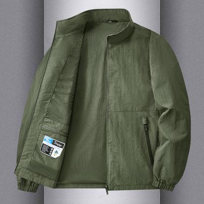 Autumn Coat Men's Stand-up Collar Jacket Loose Casual Men's Outdoor Sports Jacket Tooling Windproof Clothes Men's