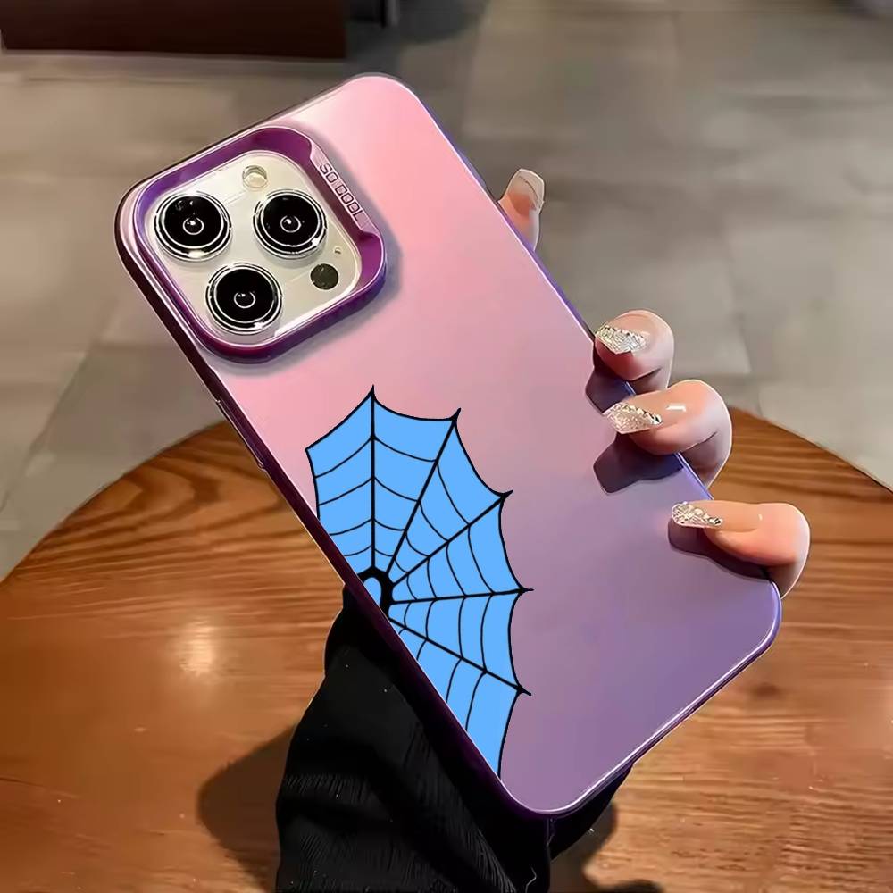 Red and Blue Couple Wallpapers Phone Case For iPhone 17,16,15,14,13,12,11,Pro Max,Plus Candy Silver Cover