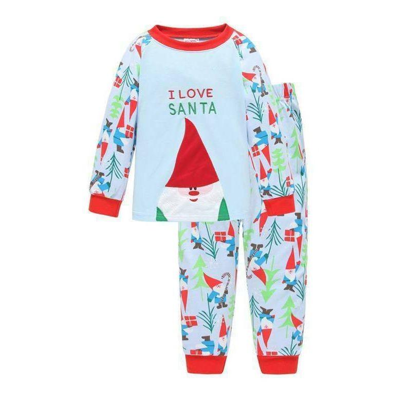 Christmas Children Autumn Pajamas Set Multiple Patterns Cotton Blend Clothing