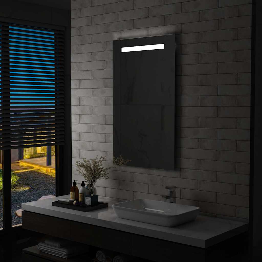 Bathroom Wall Mirror with LED Lighting 60 x 100 cm