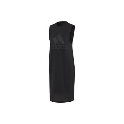 Logo Pattern Sports Casual Breathable Sleeveless Dress Women Dresses Black DT7160