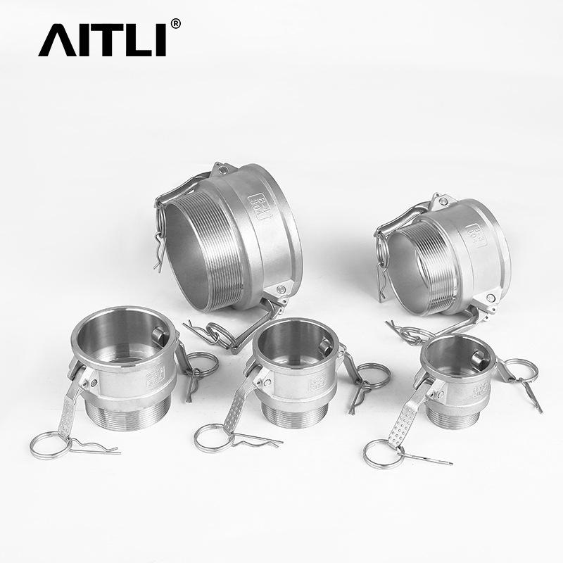Stainless Steel B-Type Firefighting Quick Connect Coupling - Male & Female Sections 304, 1/2 inch (DN15), Stainless Steel