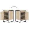 Nightstand Set of 2 Sonoma Finish 39.5 X 30 X 50 Cm Particleboard